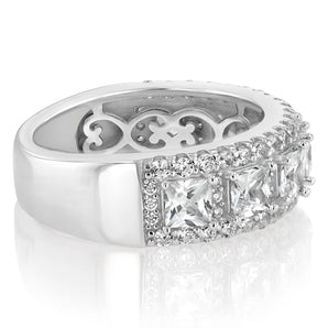 Sterling Silver White Cubic Zirconia Fancy Ring
