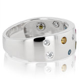 Sterling Silver Multicolour Cubic Zirconia Fancy Ring