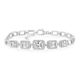 Sterling Silver Fancy Links 16+3cm Bracelet