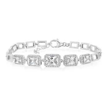 Sterling Silver Fancy Links 16+3cm Bracelet