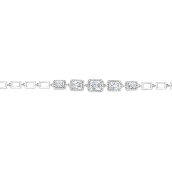 Sterling Silver Fancy Links 16+3cm Bracelet