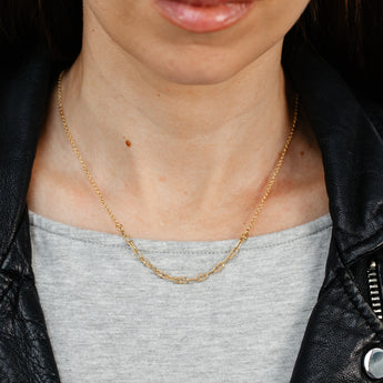 Gold Plated Sterling Silver Link Chain Necklace