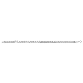 Sterling Silver Polished Mesh Bracelet