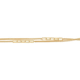 Gold Plated Sterling Silver Two Strand Bar Chain Bracelet
