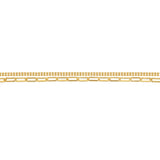Gold Plated Sterling Silver Layered Link Chain Necklace