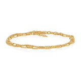 Gold Plated Sterling Silver Double Strand Paperclip Bracelet