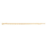 Gold Plated Sterling Silver Double Strand Paperclip Bracelet