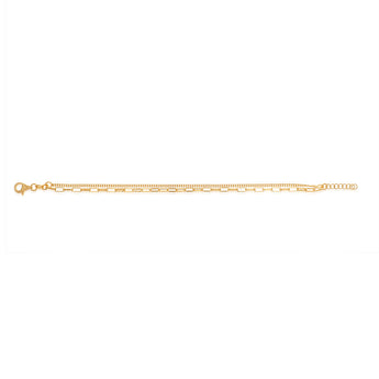 Gold Plated Sterling Silver Double Strand Paperclip Bracelet