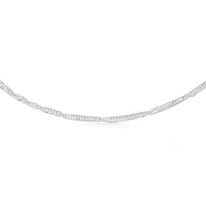 Sterling Silver 46cm Singapore Chain