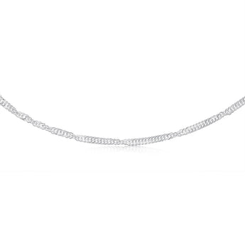 Sterling Silver 46cm Singapore Chain