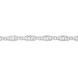 Sterling Silver 46cm Singapore Chain