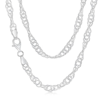 Sterling Silver Twist Curb Chain