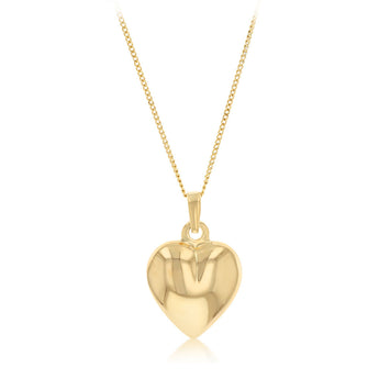 Gold Plated Sterling Silver Textured Heart Pendant