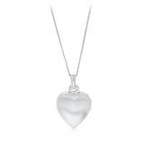 Sterling Silver Textured Heart Pendant