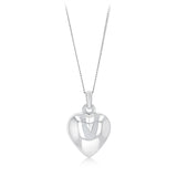 Sterling Silver Textured Heart Pendant