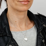 Sterling Silver Textured Heart Pendant