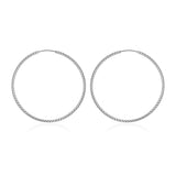 Sterling Silver Plain Hoop Earrings