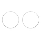 Sterling Silver Plain Hoop Earrings