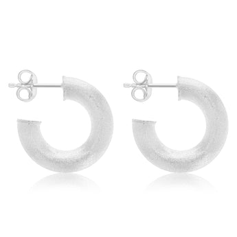 Sterling Silver Tube Hoop Earrings