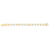 Two Tone Sterling Silver Paperclip Link Bracelet