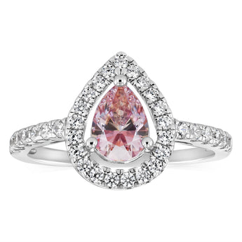 Sterling Silver Zirconia Pear Ring