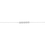 Sterling Silver CZ Beaded Bar Bracelet
