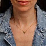 Sanrio Hello Kitty Body Yellow Gold Plated Sterling Silver Necklace
