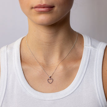 Sterling Silver Twisted Heart Pendant