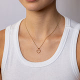 Sterling Silver Gold Plated Twisted Heart Pendant