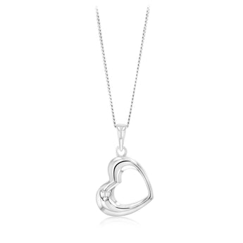 Sterling Silver Open Heart Pendant