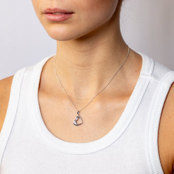 Sterling Silver Open Heart Pendant