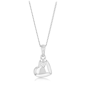 Sterling Silver Polished Heart Pendant