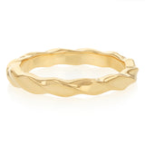 Sterling Silver Gold Plated CZ Twisted Ring