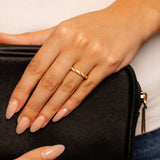Sterling Silver and Gold Plated Two Tone CZ Twisted Ring