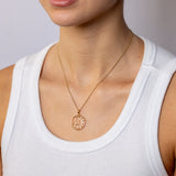 Sterling Silver Gold Plated CZ Crescent Moon Allah Pendant