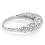Sterling Silver Croissant Dome Ring