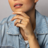 Sterling Silver Croissant Dome Ring