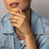 Sterling Silver Cubic Zirconia Oval Ring