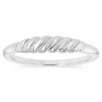 Sterling Silver Thin Croissant Ring