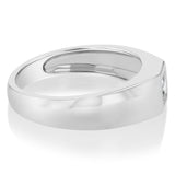 Sterling Silver Cubic Zirconia Signet Ring