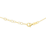 Engravable Disc Pendant on 43cm Chain in Gold Plated Sterling Silver