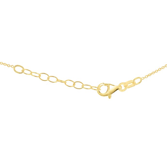 Engravable Disc Pendant on 43cm Chain in Gold Plated Sterling Silver