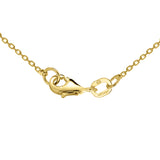 Engravable Horizontal Bar on 43cm Chain in Gold Plated Sterling Silver