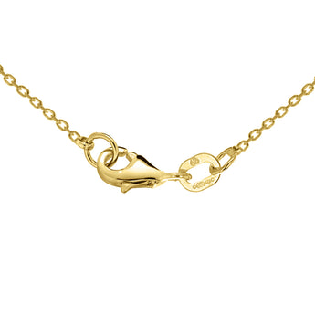 Engravable Horizontal Bar on 43cm Chain in Gold Plated Sterling Silver