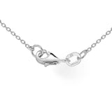 Engravable Horizontal Bar on 45cm Chain in Sterling Silver Rhodium