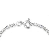 Engravable Baby ID Figaro 15cm Bracelet in Sterling Silver