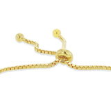 Engravable ID Polished Bolo Bracelet in Gold Plated Sterling Silver
