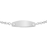 Engravable ID Adjustable 17cm Belcher Bracelet in Sterling Silver