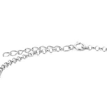 Engravable ID Adjustable 17cm Belcher Bracelet in Sterling Silver