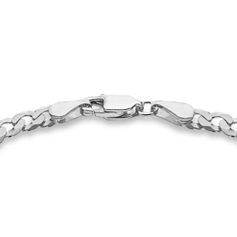 Engravable ID Flat Curb 19cm Bracelet in Sterling Silver